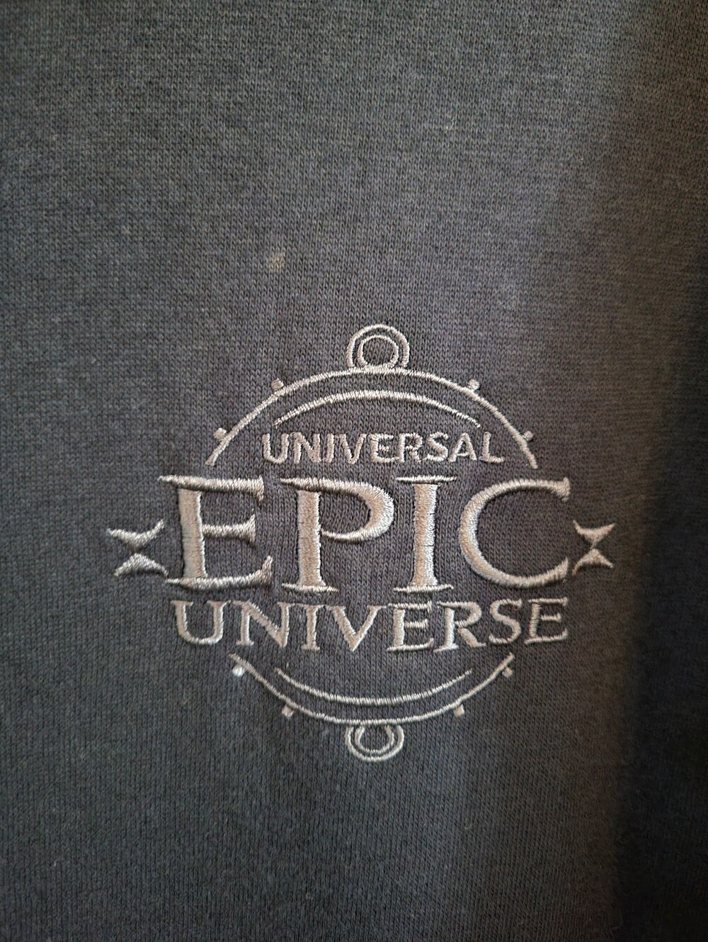 Universal Studios Epic Universe Quarter Zip Pullover Sweatshirt Navy Blue Small - Picture 2 of 8